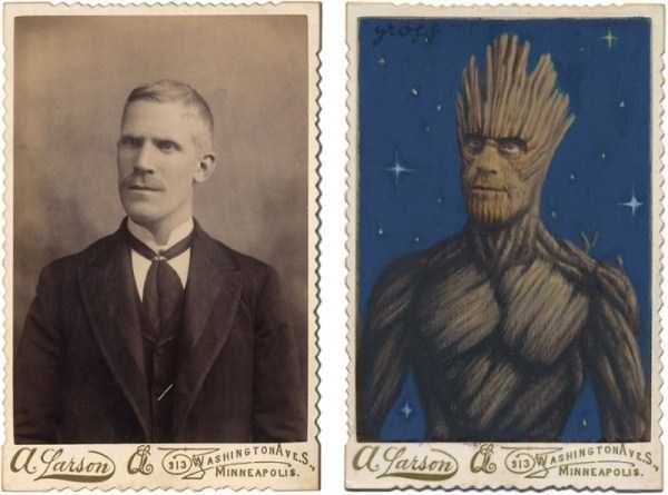 Vintage Portraits Turned Into Comic Book And Movie Characters (72 photos)