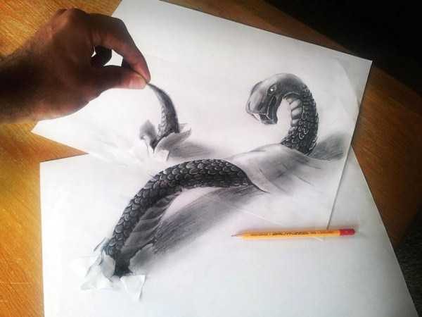 3d drawings 12 600x450 32 Impressive 3D Pencil Drawings (32 photos)