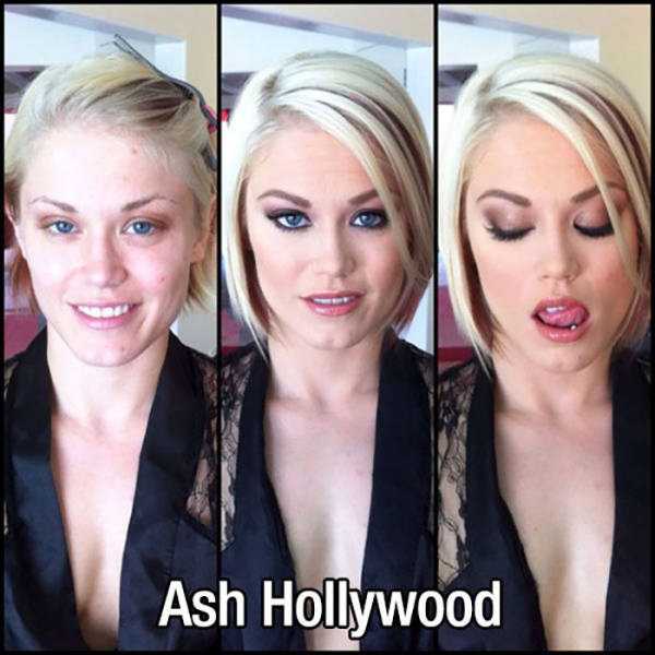 porn stars makeup 14 33 P0rn Stars With And Without Makeup (33 photos)