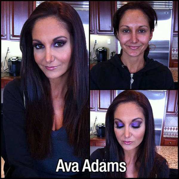 porn stars makeup 6 33 P0rn Stars With And Without Makeup (33 photos)