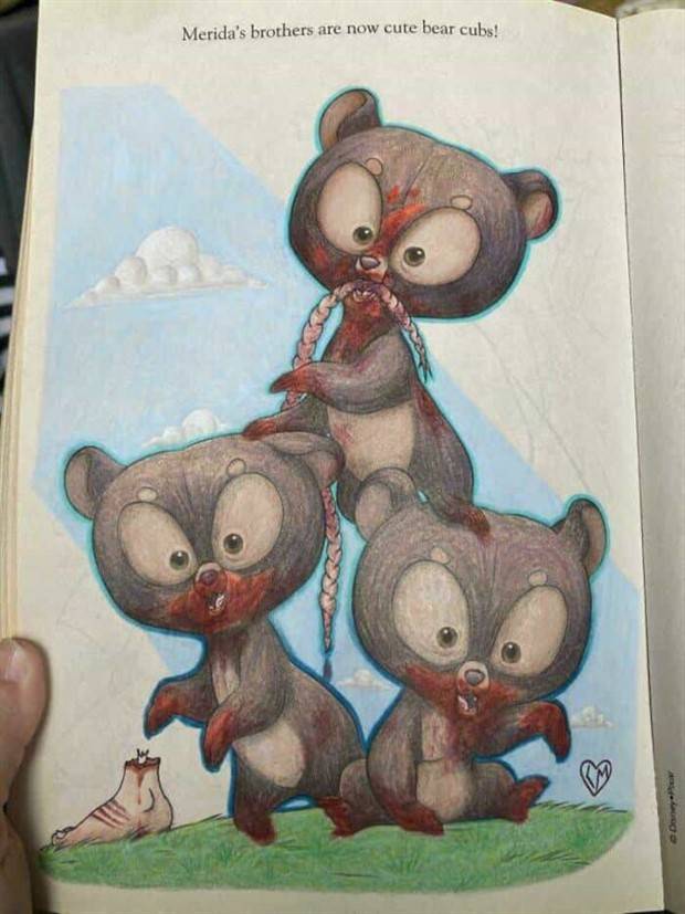 47 Kids Coloring Books, Corrupted by Grown Ups (47 photos)