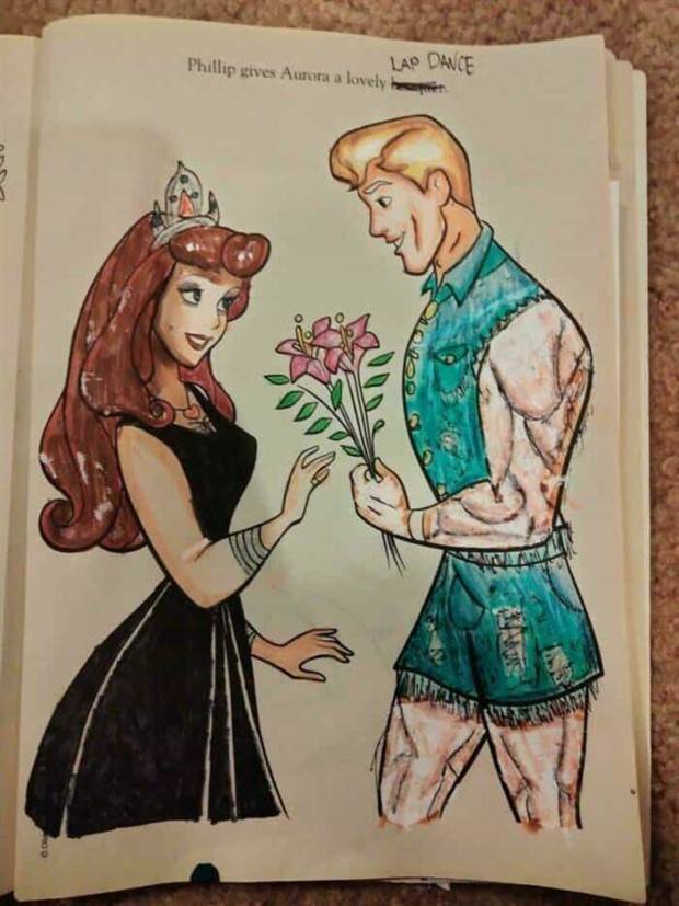 47 Kids Coloring Books, Corrupted by Grown Ups (47 photos)