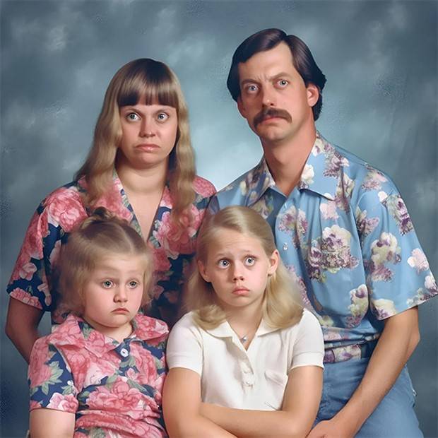 24 AI Generated Family Portraits (24 photos)