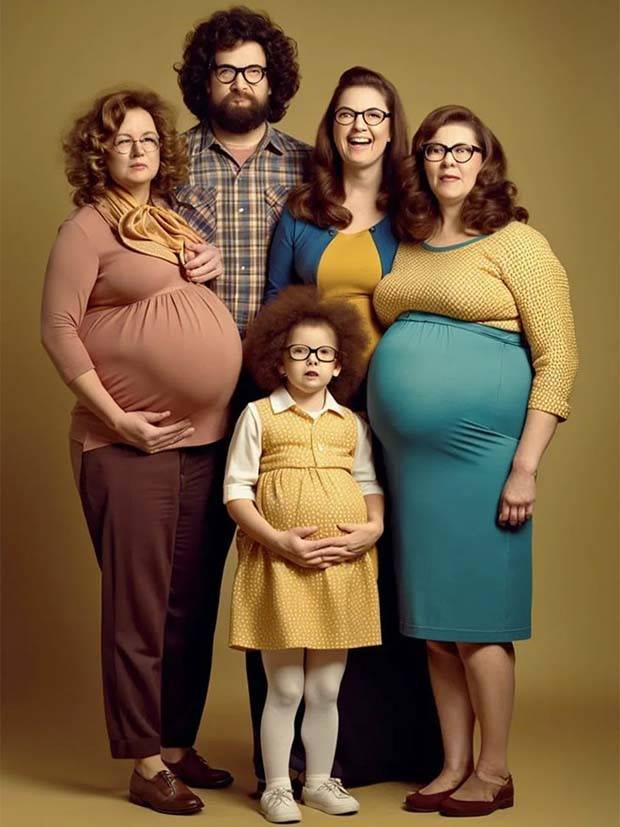 24 AI Generated Family Portraits (24 photos)