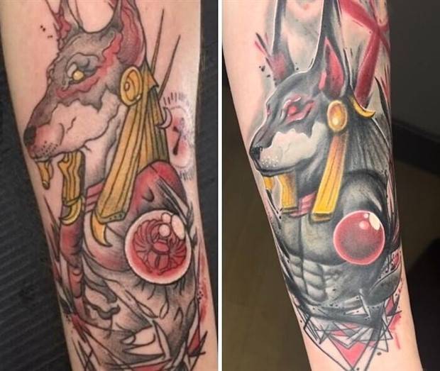 Reviving Ink: Enhancing Outdated Tattoos (32 photos)