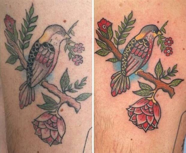 Reviving Ink: Enhancing Outdated Tattoos (32 photos)