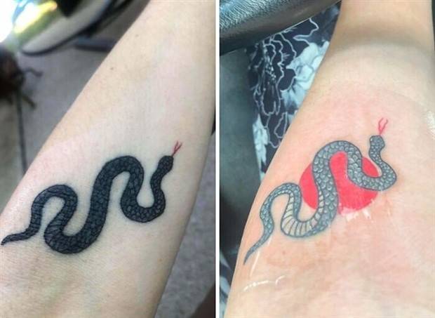 Reviving Ink: Enhancing Outdated Tattoos (32 photos)