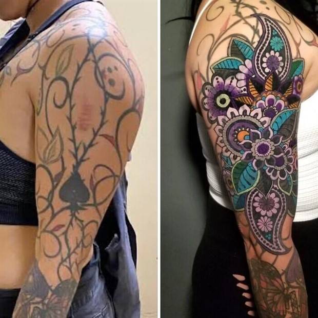Reviving Ink: Enhancing Outdated Tattoos (32 photos)