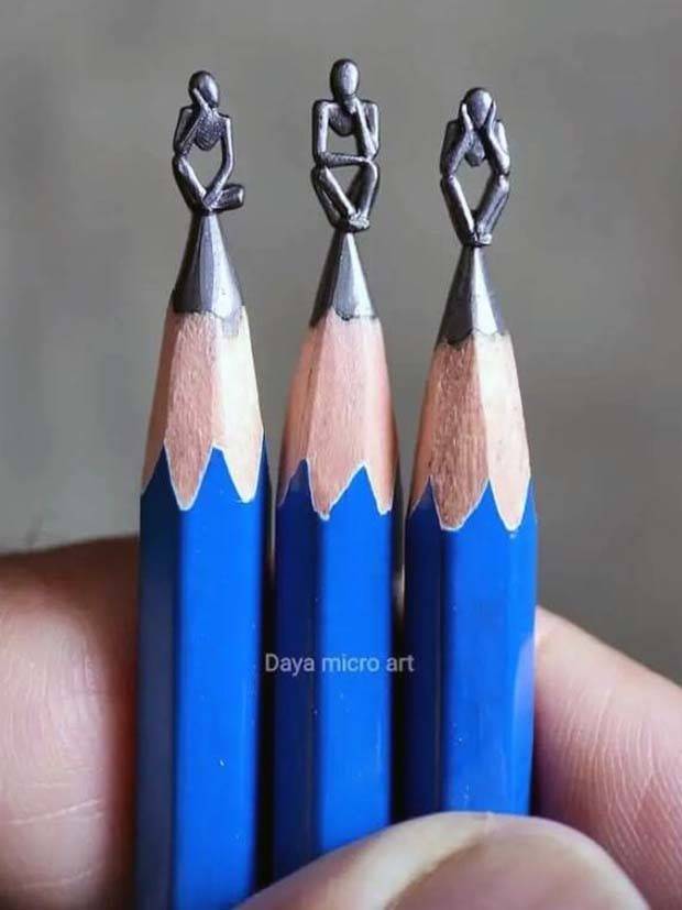 Real Masterpieces Made from Wooden Pencils (34 photos)