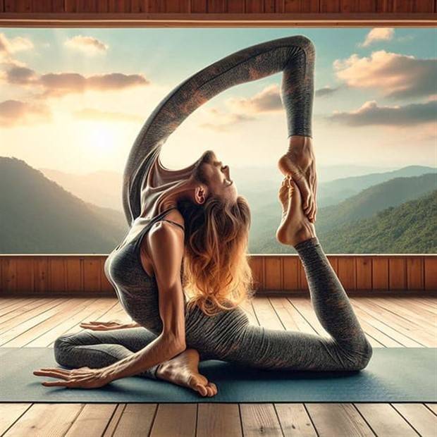 Absurd Yoga Poses Generated by AI (23 photos)