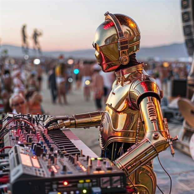 AI Blends Star Wars with Burning Man (22 photos)
