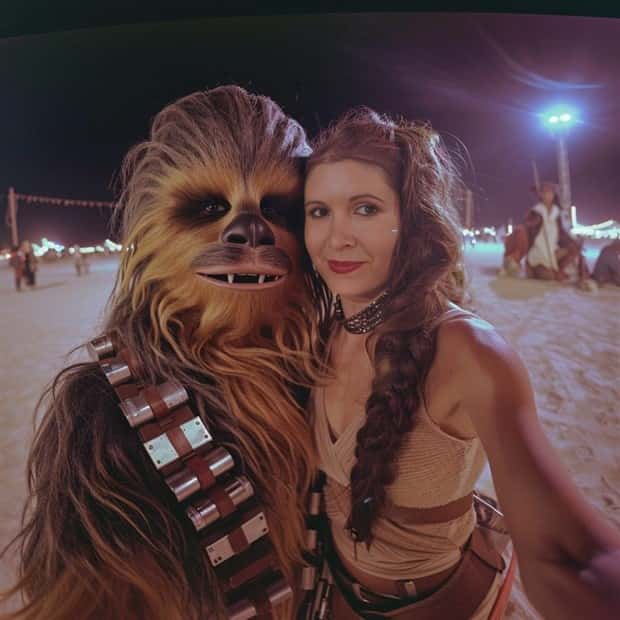AI Blends Star Wars with Burning Man (22 photos)