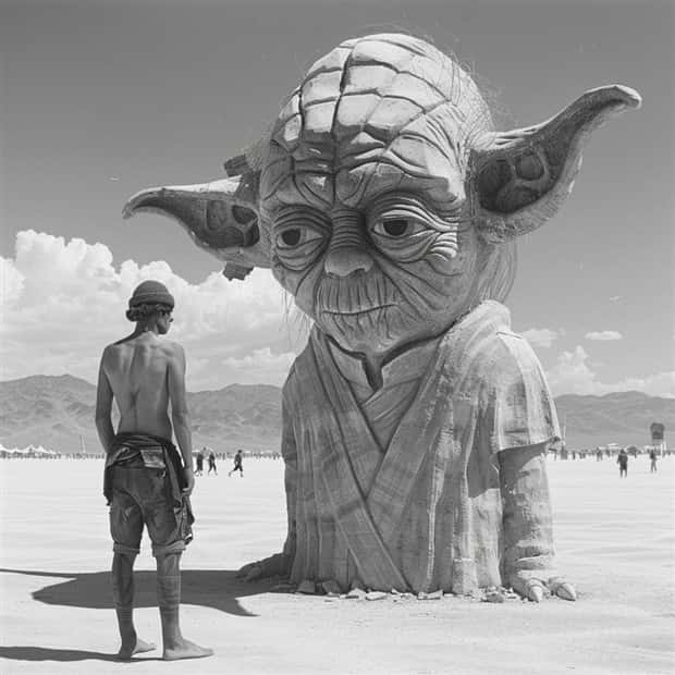 AI Blends Star Wars with Burning Man (22 photos)