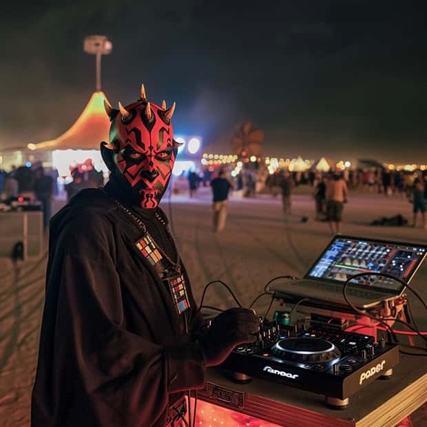 AI Blends Star Wars with Burning Man (22 photos)