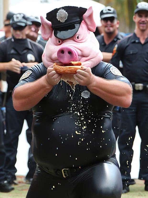 AI Generated Images of Cops Devouring Donuts (23 photos)