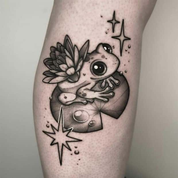 31 Great Frog Themed Tattoos (31 photos)