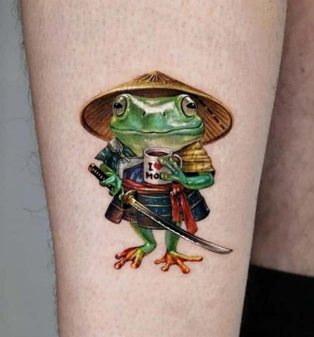 31 Great Frog Themed Tattoos (31 photos)