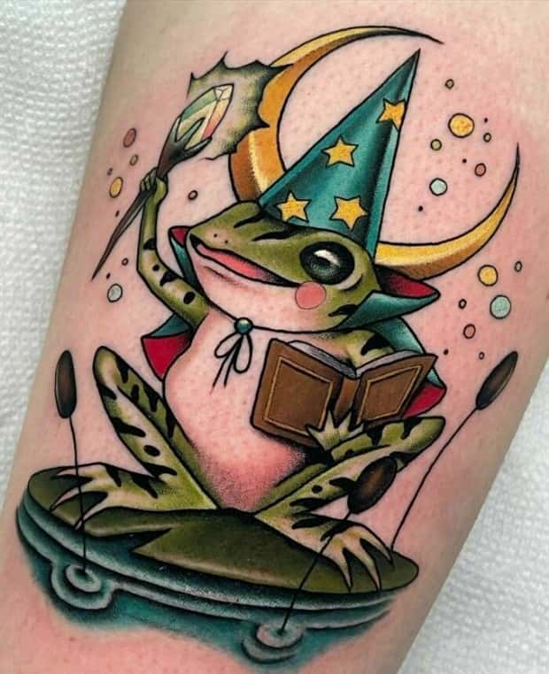 31 Great Frog Themed Tattoos (31 photos)