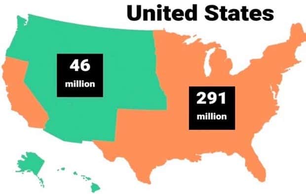 uneven population spread 4 Countries With Uneven Population Spread (7 photos)