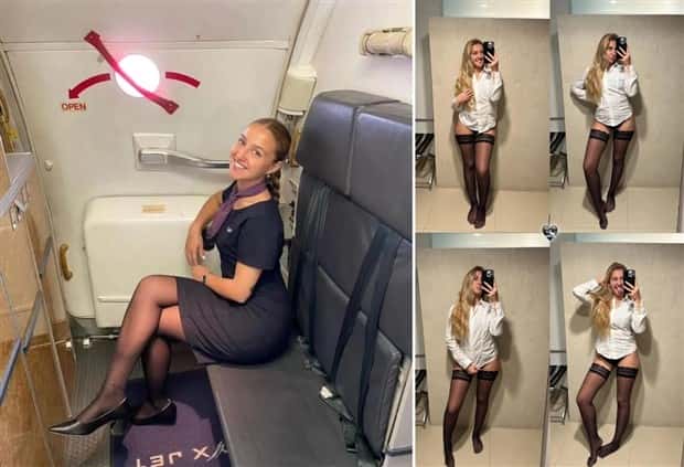elegant flight attendants 1 Elegant Flight Attendants Uniformed and Casual (34 photos)