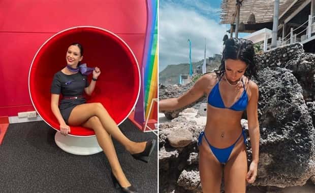 elegant flight attendants 13 Elegant Flight Attendants Uniformed and Casual (34 photos)