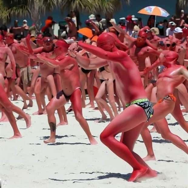 Florida Sunburn Contest Photos Made by AI (10 photos)