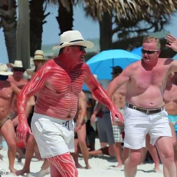 Florida Sunburn Contest Photos Made by AI (10 photos)