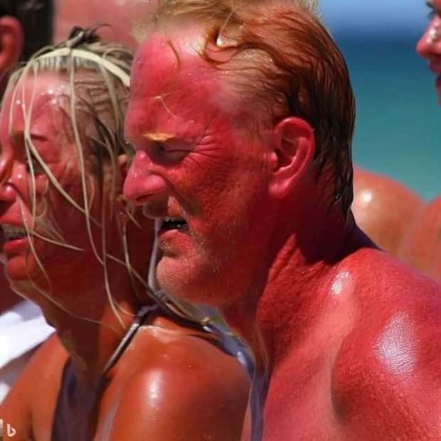 Florida Sunburn Contest Photos Made by AI (10 photos)