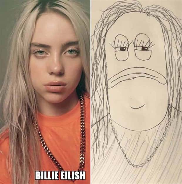 botched celebrity drawings 15 30 Totally Botched Celebrity Drawings (30 photos)