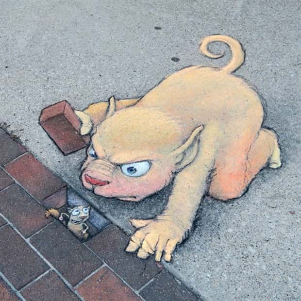 Amazing Sidewalk Creations by David Zinn (27 photos)