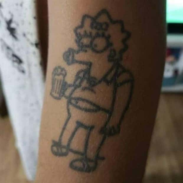 the simpsons tattoos 11 Only Hardcore Simpsons Fans Would Tattoo This (22 photos)