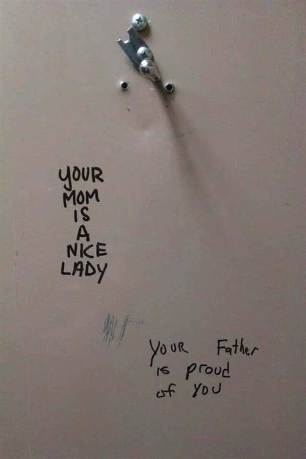 Toilet Graffiti Sparks Unexpected Wisdom (26 photos)