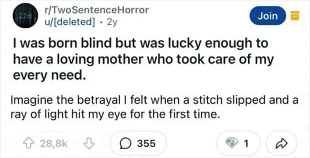 two sentence horror stories 2 Two Sentence Horror Tales to Keep You Up (45 photos)