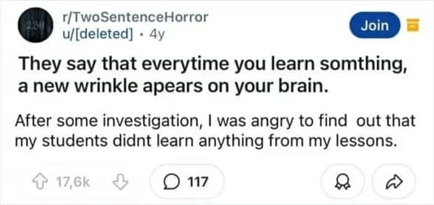 two sentence horror stories 25 Two Sentence Horror Tales to Keep You Up (45 photos)