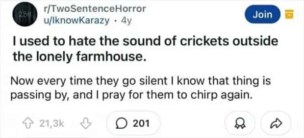 two sentence horror stories 4 Two Sentence Horror Tales to Keep You Up (45 photos)