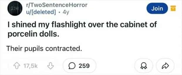 two sentence horror stories 40 Two Sentence Horror Tales to Keep You Up (45 photos)