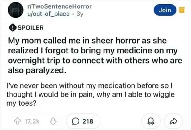 two sentence horror stories 42 Two Sentence Horror Tales to Keep You Up (45 photos)