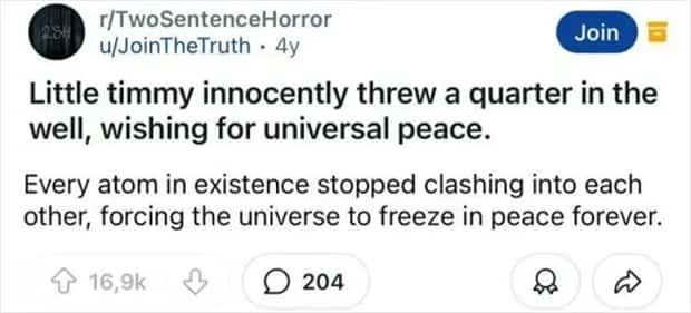 two sentence horror stories 44 Two Sentence Horror Tales to Keep You Up (45 photos)