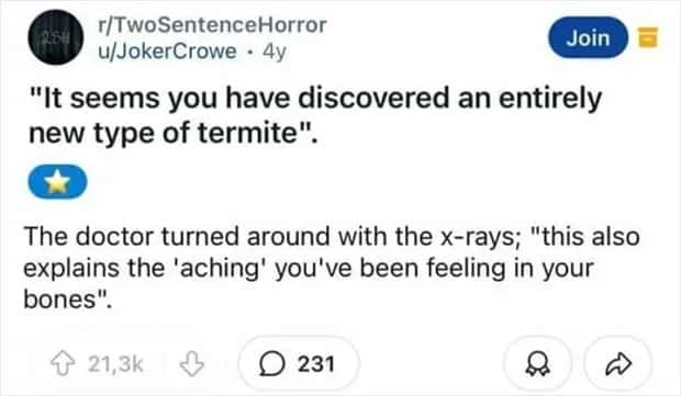 two sentence horror stories 5 Two Sentence Horror Tales to Keep You Up (45 photos)