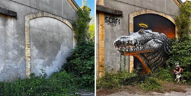 3d graffiti art by scaf 12 Unbelievable 3D Graffiti Illusions by Scaf (40 photos)