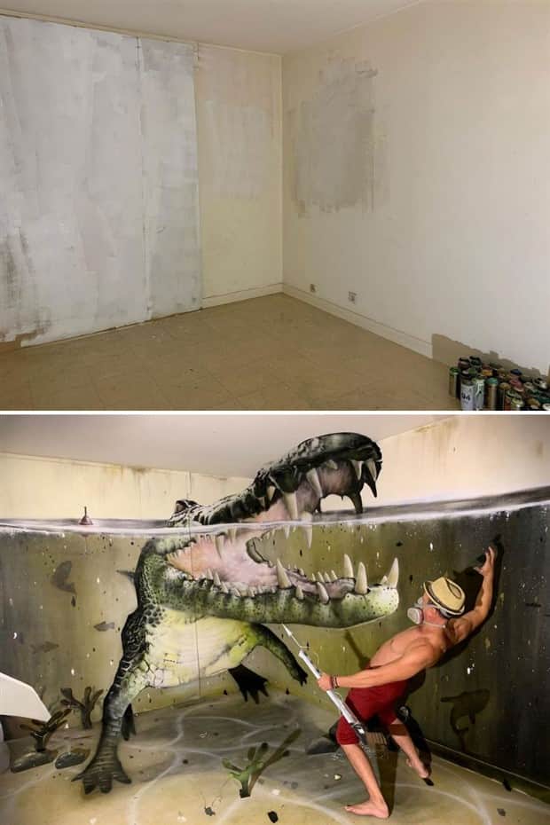 3d graffiti art by scaf 24 Unbelievable 3D Graffiti Illusions by Scaf (40 photos)