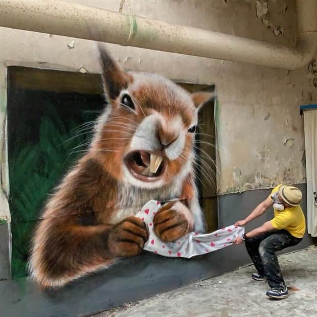 3d graffiti art by scaf 25 Unbelievable 3D Graffiti Illusions by Scaf (40 photos)