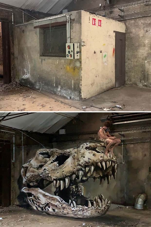 3d graffiti art by scaf 40 Unbelievable 3D Graffiti Illusions by Scaf (40 photos)