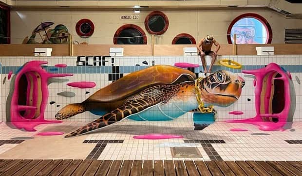 3d graffiti art by scaf 6 Unbelievable 3D Graffiti Illusions by Scaf (40 photos)