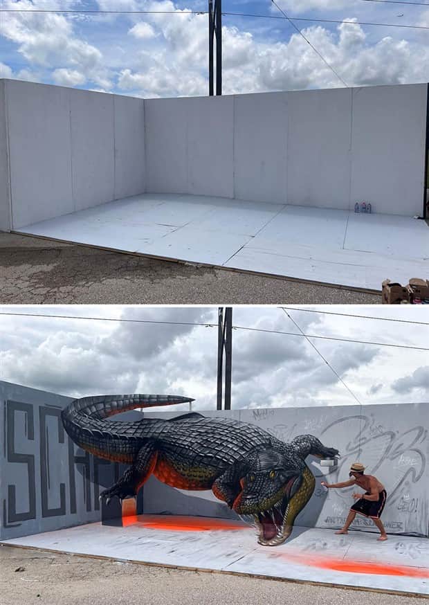 3d graffiti art by scaf 8 Unbelievable 3D Graffiti Illusions by Scaf (40 photos)