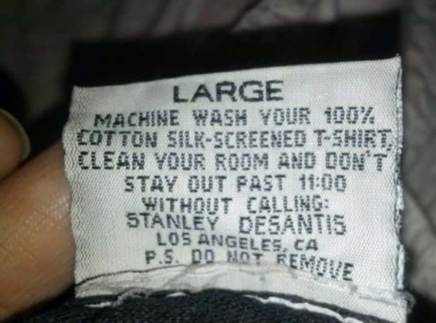 Hidden Humor Stitched Into Clothing Tags (30 photos)