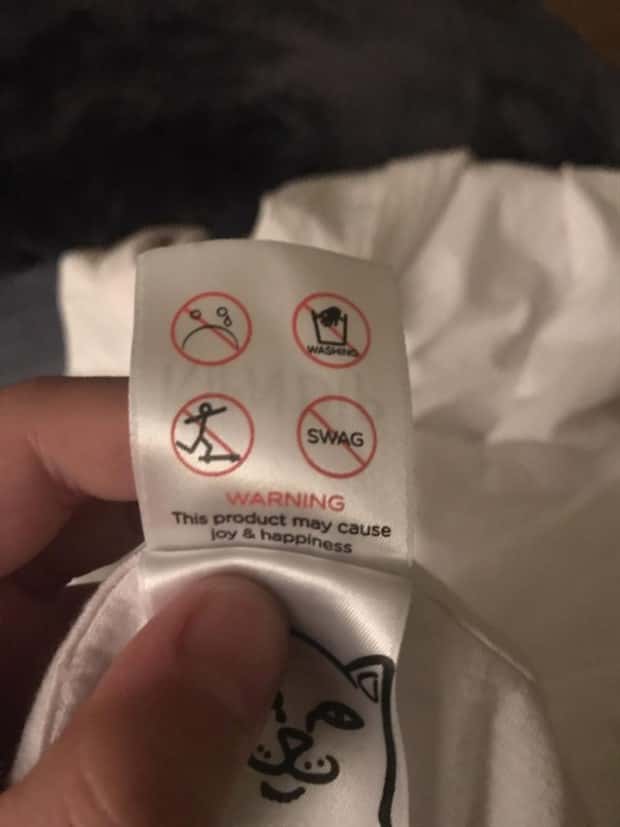 Hidden Humor Stitched Into Clothing Tags (30 photos)