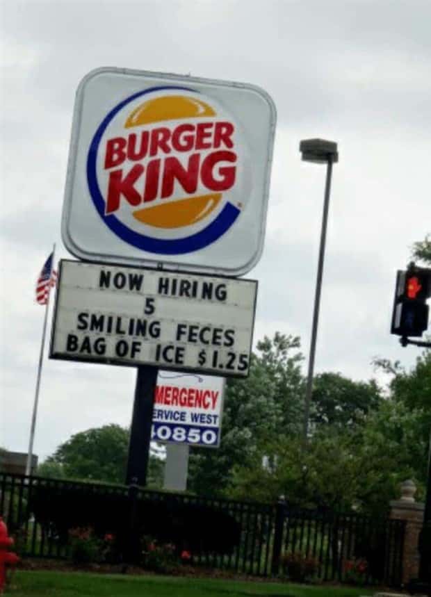 now hiring signs 15 These Fast Food Signs Are Pure Gold (25 photos)