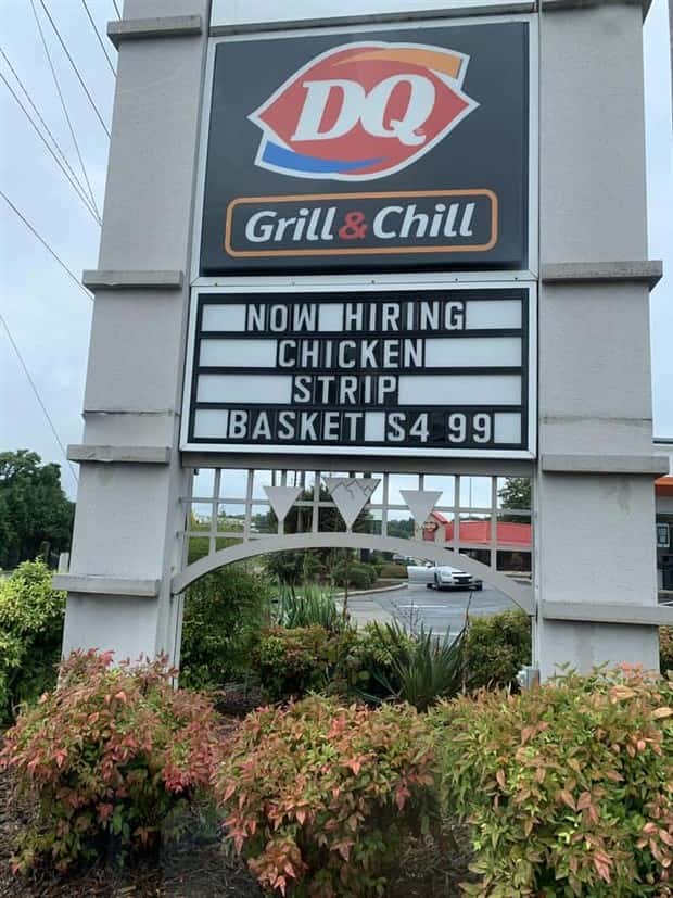 now hiring signs 17 These Fast Food Signs Are Pure Gold (25 photos)