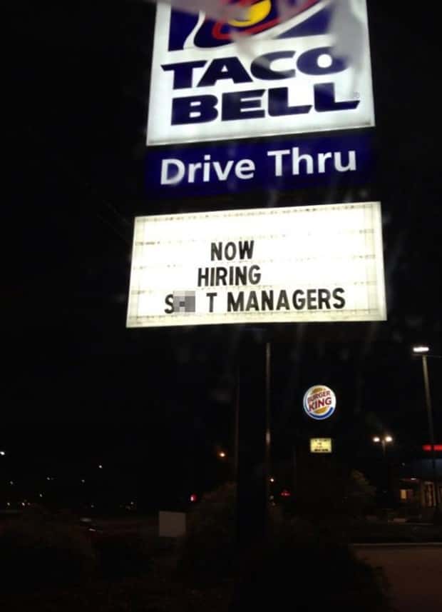 now hiring signs 25 These Fast Food Signs Are Pure Gold (25 photos)